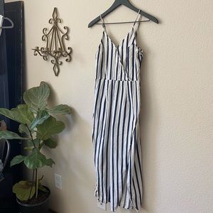 Navy/white striped jumpsuit
